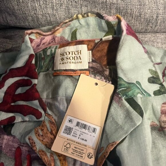 Mens Scotch and Soda short sleeve button down (Nautical), new with tags - Picture 3 of 3